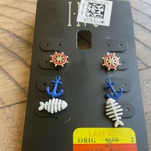 NWT - INC Sea Novelty Pack Pierced Earrings